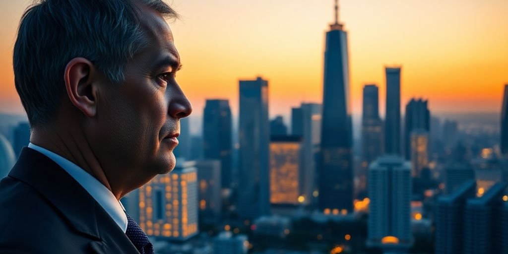Businessman, city skyline, Syria, investment, growth, future, hope.