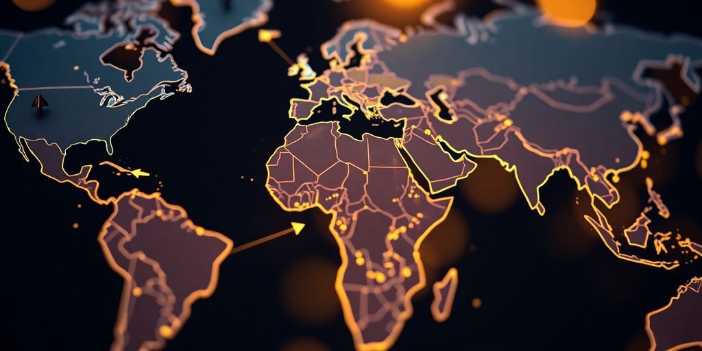UAE global investment map graphic.