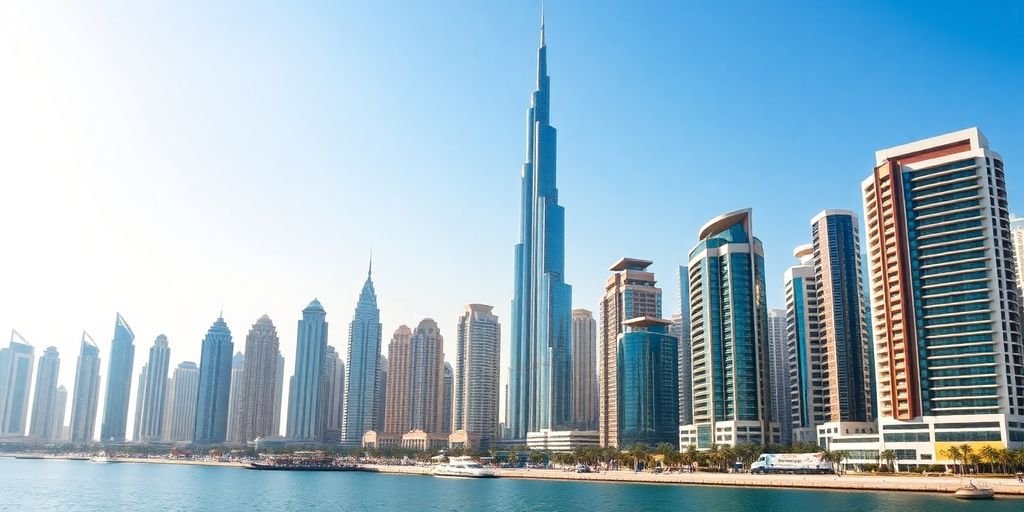 Dubai skyline with modern architecture representing investment opportunities.