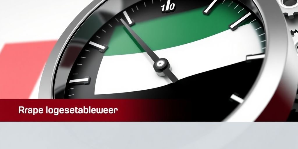Clock with UAE flag, fast business setup.