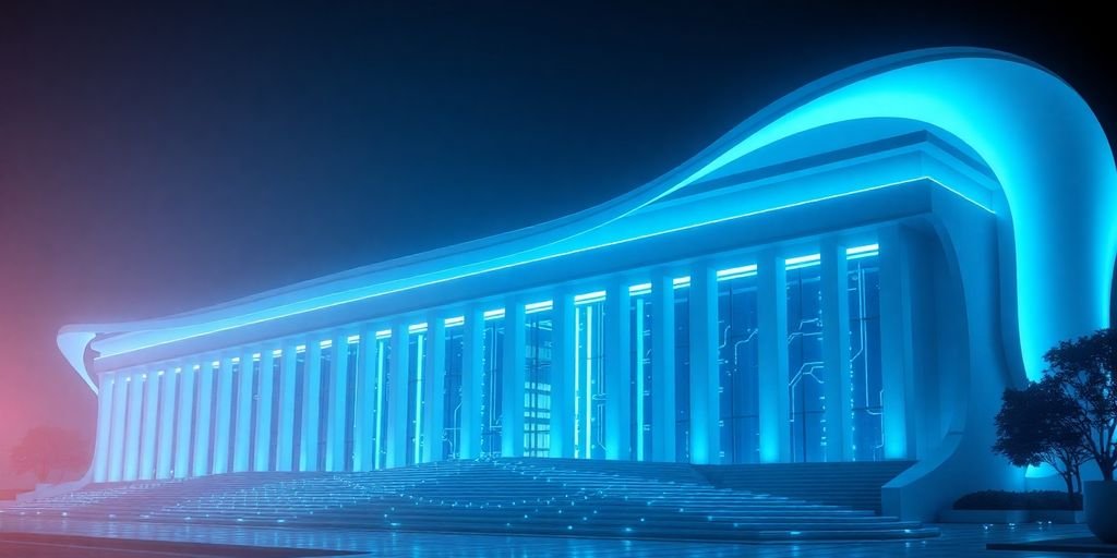 Digital government building with smooth lines