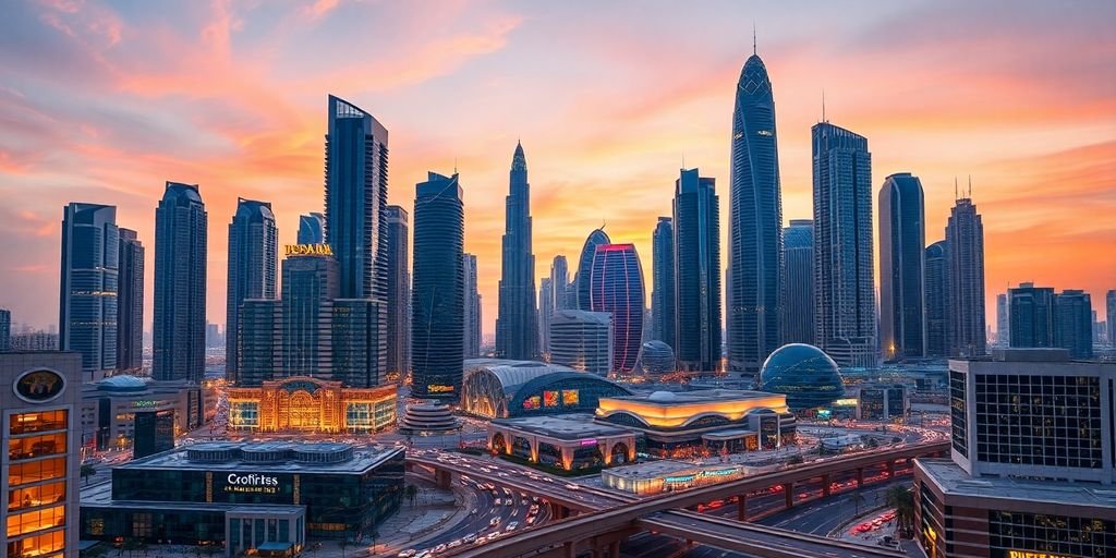 Dubai skyline, economic growth