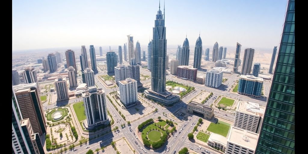 UAE cityscape with financial district